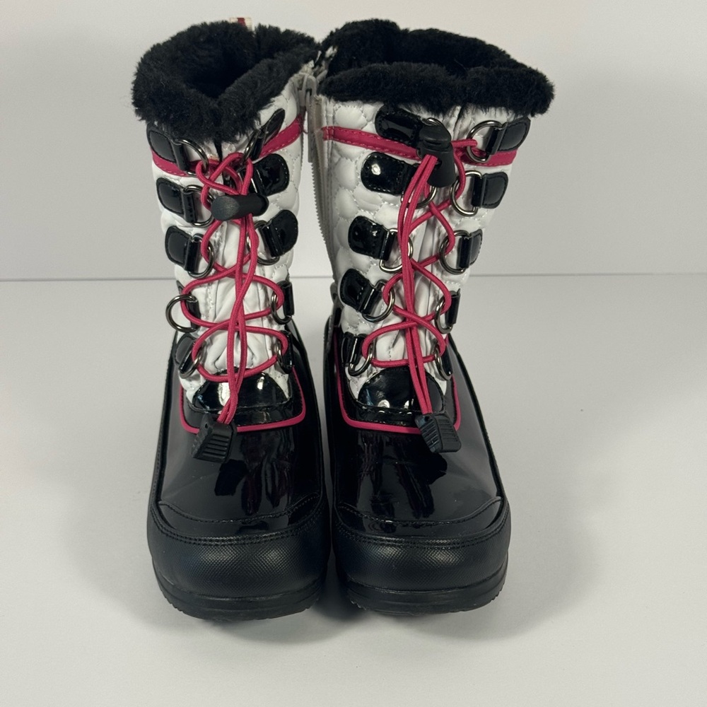 totes Black and Pink Kids Snow Boots Youth Size 1